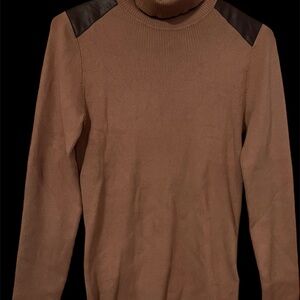 Men's Brown Sweater with Black Accents